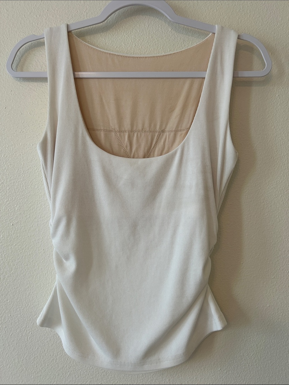 OGL - Classic White Ribbed Sleeveless Top - Picture 3 of 4